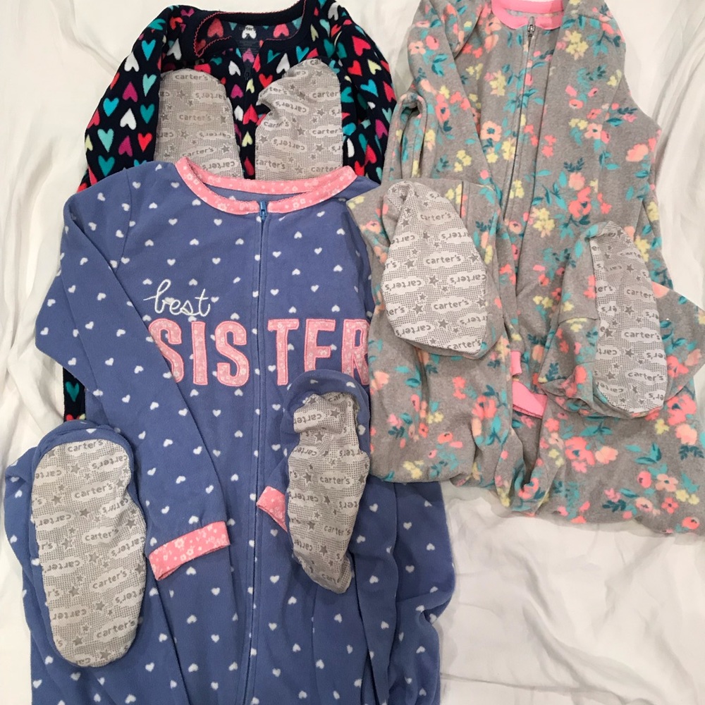 Carters size 7 fleece pajamas bundle